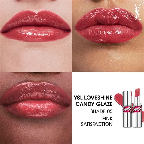 ysl 5 pink satisfaction|Candy Glaze Lip Gloss Stick .